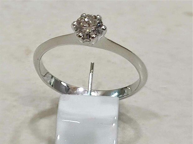 Lab Grown Diamond Solitair - 18kt Witgoud | Lab Grown Collection VS