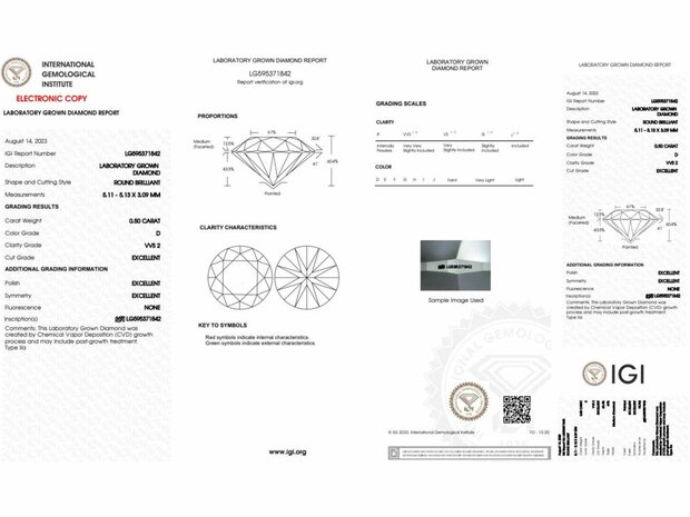 Lab Grown Diamond Solitair - 18kt Witgoud | Lab Grown Collection VS