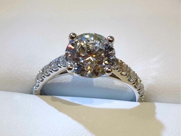 Ring Solitaire briljant - 18kt Witgoud | Lab Grown Collection VS