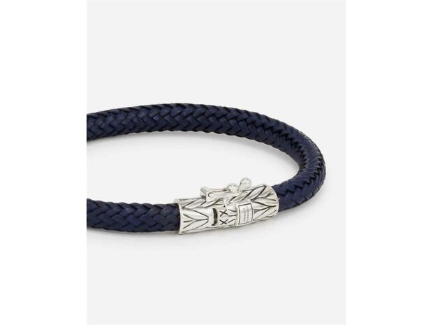 ARMBAND - ZILVER + LEER/STOF BTB | BUDDHA TO BUDDHA
