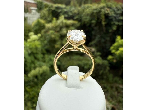 Ring Solitaire briljant - 18kt Geelgoud | COLLECTION VANSCHOENWINKEL