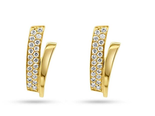 Oorbellen briljant - 18kt Geelgoud | COLLECTION VANSCHOENWINKEL