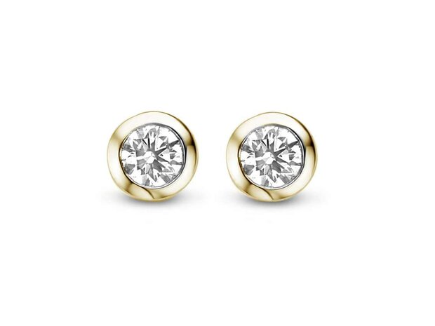 Oorbellen briljant - 18kt Geelgoud | COLLECTION VANSCHOENWINKEL