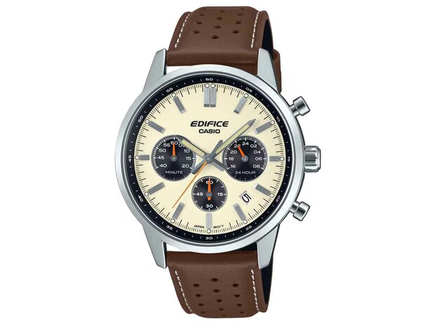 Horloge Edifice - Edelstaal+Leer | Casio Edifice