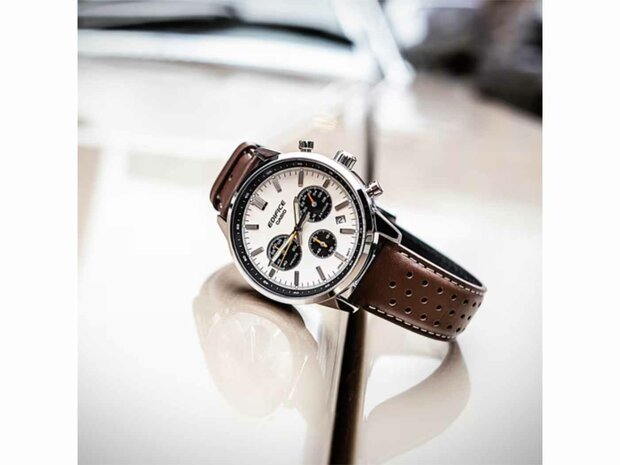 Horloge Edifice - Edelstaal+Leer | Casio Edifice