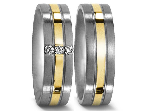 Titan Factory Ringen - TITANIUM + GOUD