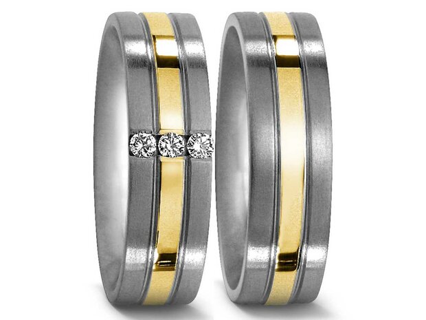 Titan Factory Ringen - TITANIUM + GOUD