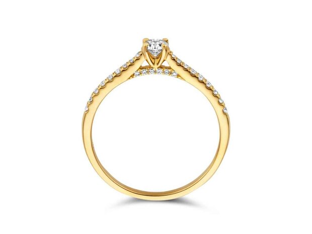 Ring Solitaire briljant - 18kt Witgoud | COLLECTION VANSCHOENWINKEL