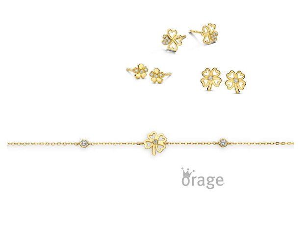 ARMBAND FANTASIE - 9kt Geelgoud | (Ag) Orage Zilver