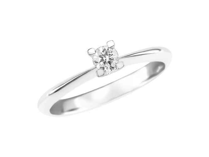 Ring Solitaire briljant - 18kt Witgoud | J & A Collection 1970