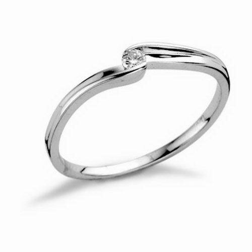 Ring Solitaire briljant - 18kt Witgoud | J & A Collection 1970