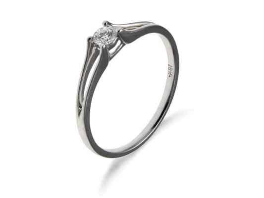 Ring Solitaire briljant - 18kt Witgoud | J & A Collection 1970