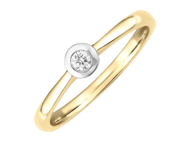 Ring Solitaire briljant - 18kt Bicolor | J & A Collection 1970