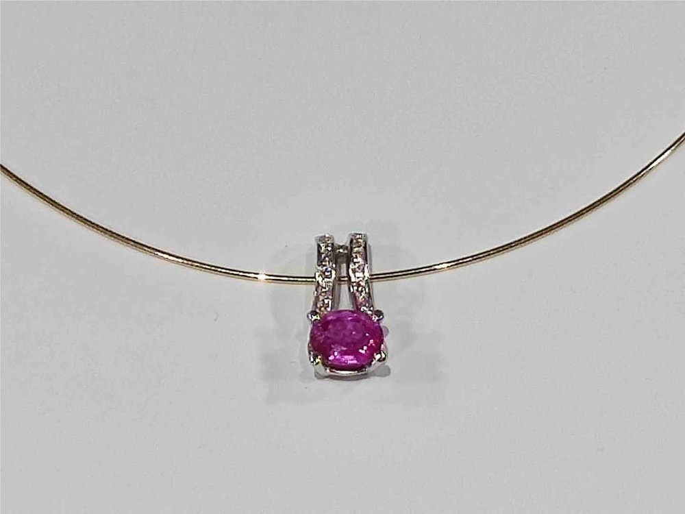 Hanger Kl.steen-Brilj - 18kt Witgoud | COLLECTION VANSCHOENWINKEL