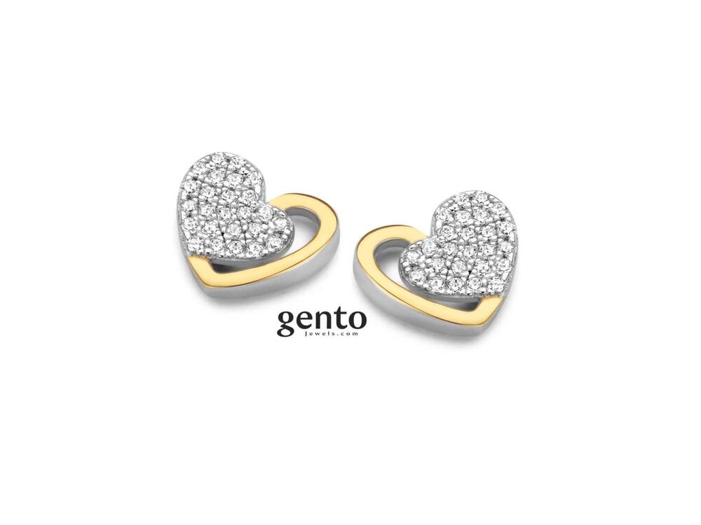 Oorbellen zirconia - Gento (AG) Silver | Gento silver jewels