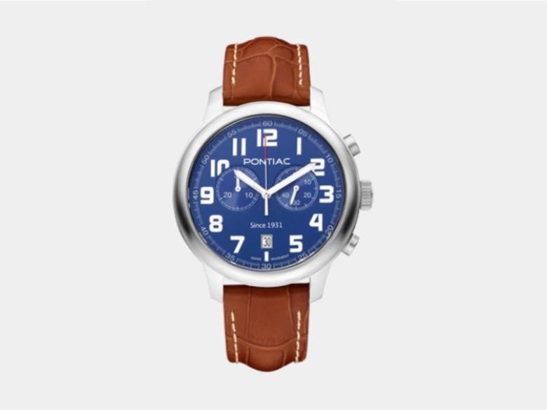 Pontiac uurwerken Heren - Edelstaal+Leer