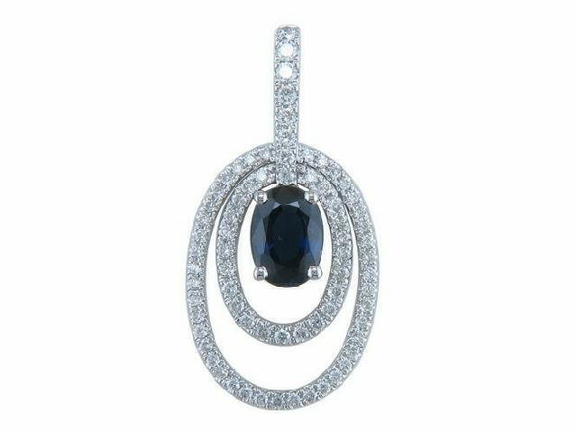 Hanger Kl.steen-Brilj - 18kt Witgoud | J & A Collection 1970