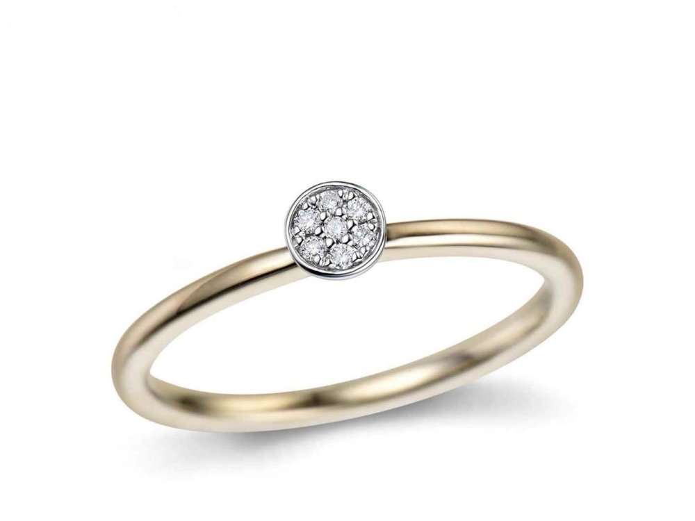 Ring Solitaire briljant - 18kt Bicolor | COLLECTION VANSCHOENWINKEL