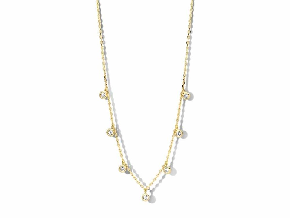 COLLIER ZIRCONIA - 18kt Geelgoud | COLLECTION VANSCHOENWINKEL