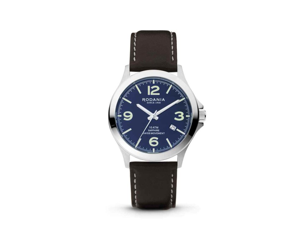RODANIA SWISS MADE HEREN - Edelstaal+Leer | Rodania 1930 Swiss Made