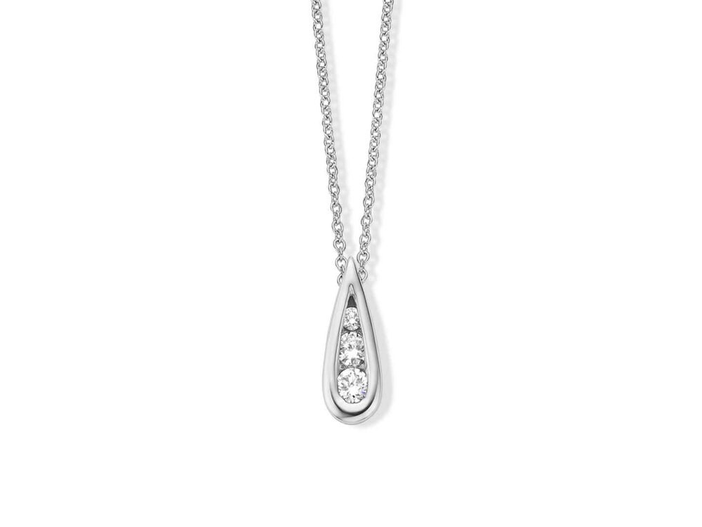 Hanger met Ketting - 18kt Witgoud | COLLECTION VANSCHOENWINKEL