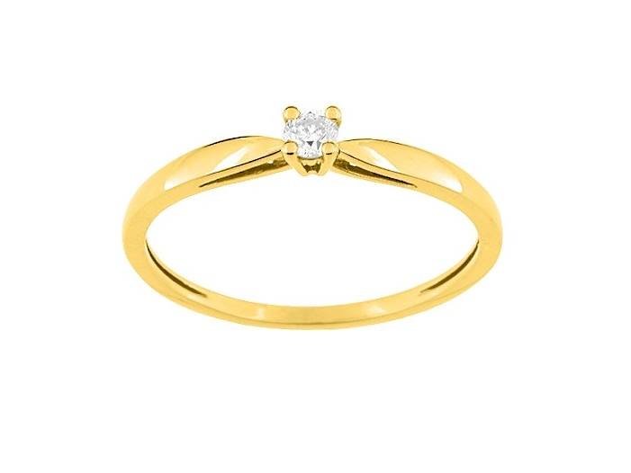 Ring Solitaire briljant - 18kt Geelgoud | COLLECTION VANSCHOENWINKEL