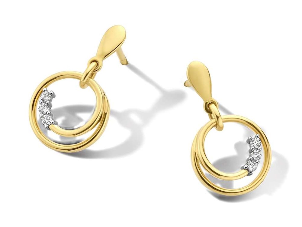 Oorbellen afhangers - 18kt Geelgoud | COLLECTION VANSCHOENWINKEL