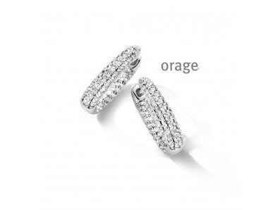 OORBELLEN CREOLEN ZIRCONIA - Orage Silver Jewellery | (Ag) Orage Zilver