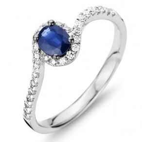 Ring kl.steen-Briljant - 18kt Witgoud | PIGOU JEWELS