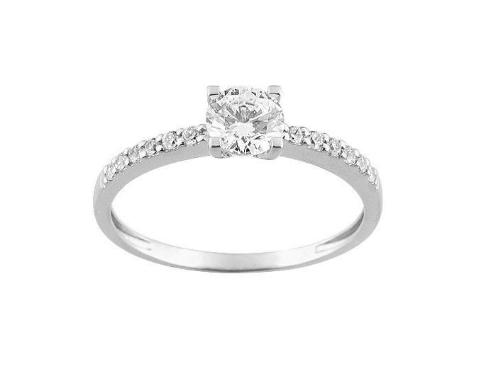 RING ZIRCONIA - 18kt Witgoud | COLLECTION VANSCHOENWINKEL