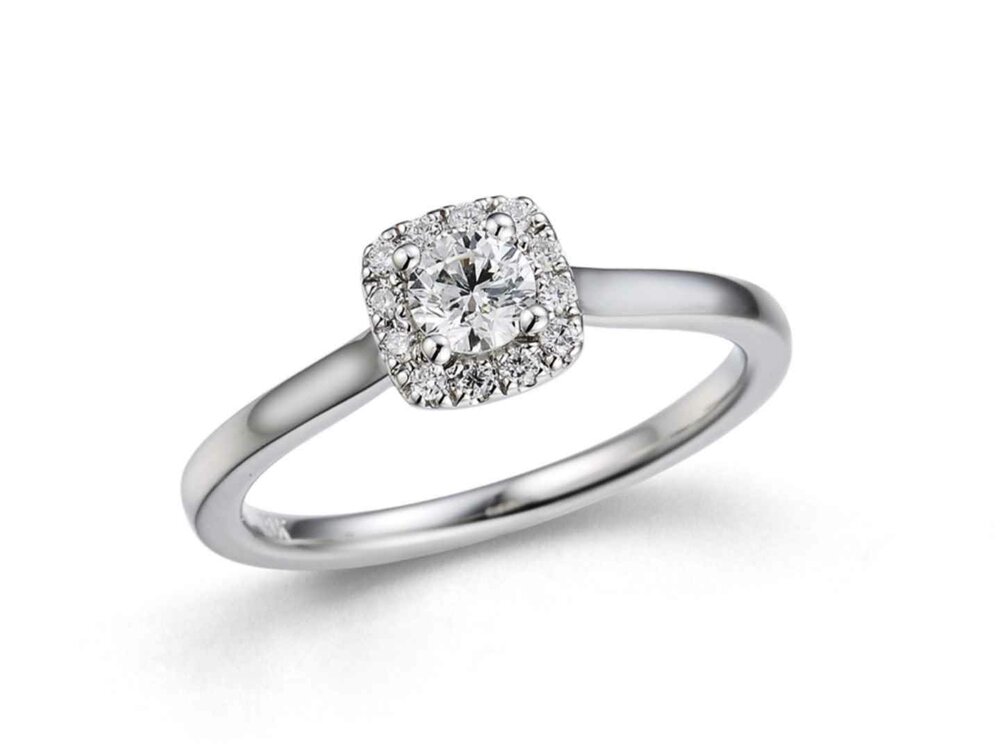 Ring entourage briljant - 18kt Bicolor | COLLECTION VANSCHOENWINKEL