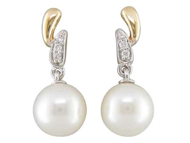 Oorbellen afhangers parels - 18kt Witgoud | COLLECTION VANSCHOENWINKEL