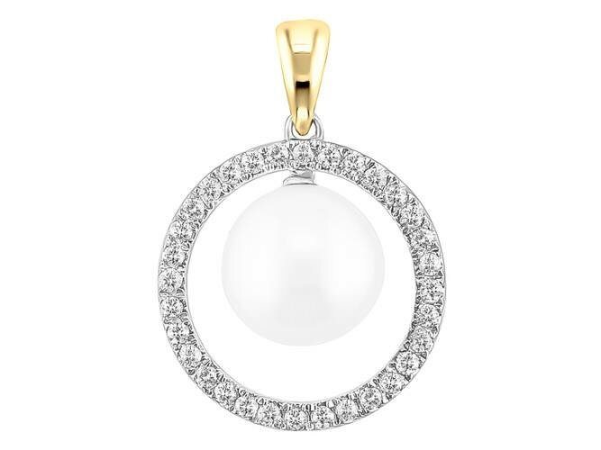 Hanger Parel-Briljant - 18kt Bicolor | COLLECTION VANSCHOENWINKEL