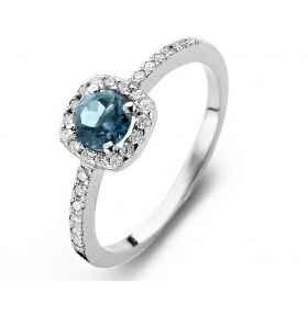 Ring kl.steen-Briljant - 18kt Witgoud | PIGOU JEWELS