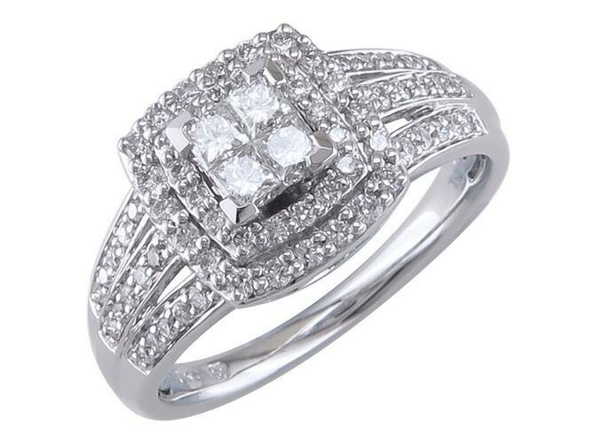 Ring entourage briljant - 18kt Witgoud | J & A Collection 1970