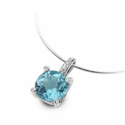 Hanger Kl.steen-Brilj - 18kt Witgoud | J & A Collection 1970