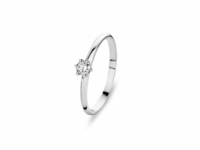 Ring Solitaire briljant - 18kt Witgoud | PIGOU JEWELS