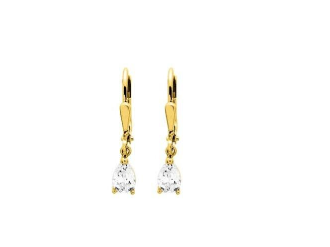 OORBEL AFHANGER ZIRCONIA - 18kt Geelgoud | COLLECTION VANSCHOENWINKEL
