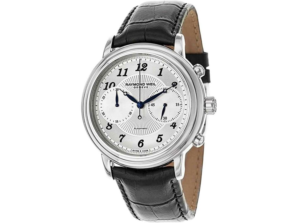 Heren uurwerk Mecanic - Edelstaal+Leer | Raymond Weil