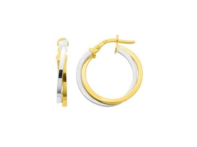 Oorbellen creolen - 18kt Bicolor | COLLECTION VANSCHOENWINKEL