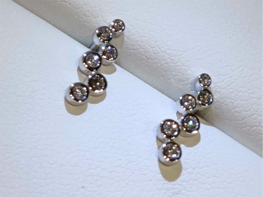 Oorbellen briljant - 18kt Witgoud | COLLECTION VANSCHOENWINKEL