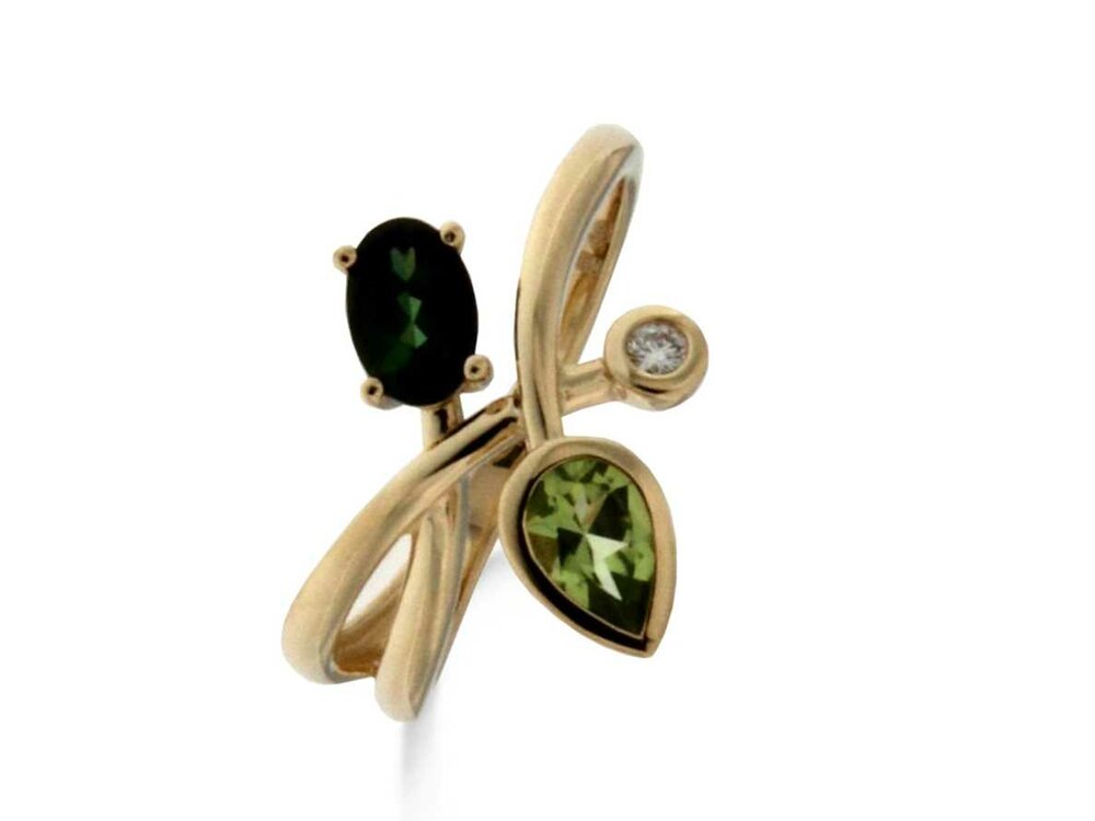 Ring kl.steen-Briljant - 18kt Geelgoud | COLLECTION VANSCHOENWINKEL