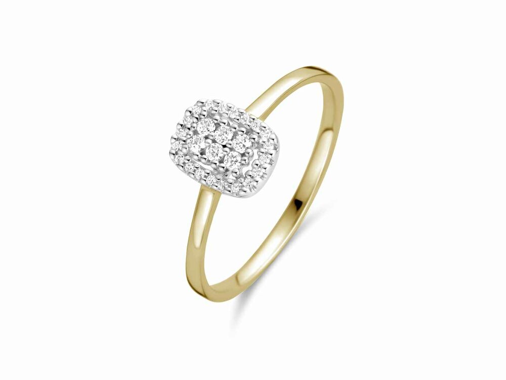 Ring briljant - 18kt Geelgoud | COLLECTION VANSCHOENWINKEL