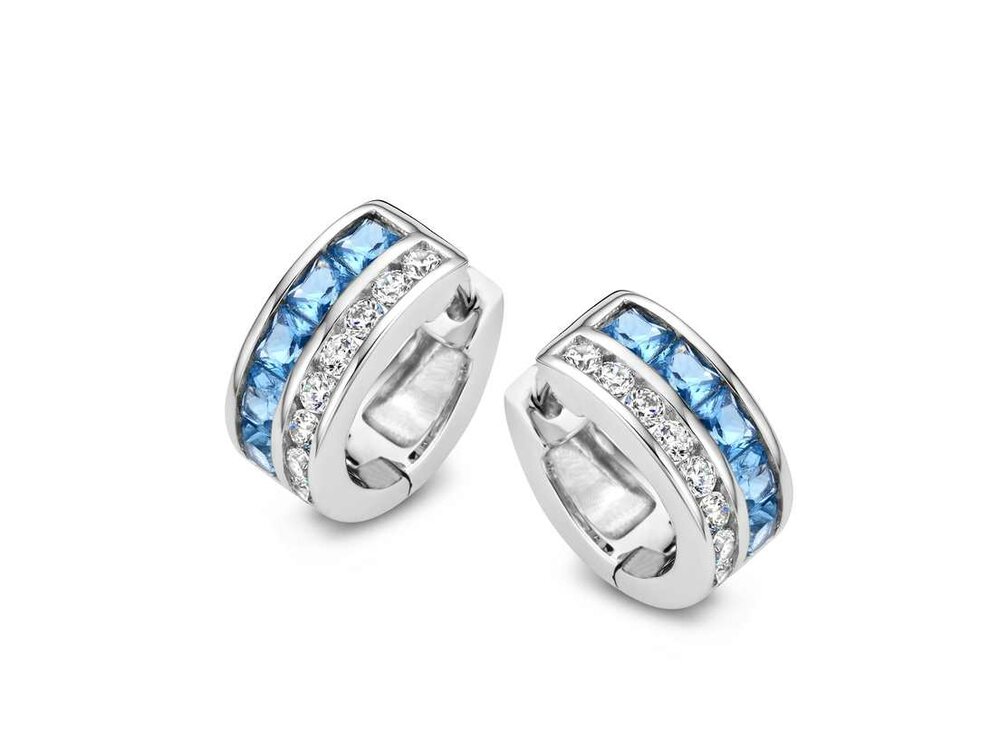 OORBELLEN CREOLEN ZIRCONIA - Naiomy (AG) Zilver