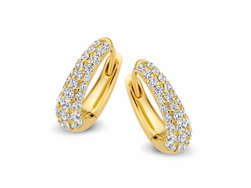 OORBELLEN CREOLEN ZIRCONIA - Naiomy (AG) Zilver