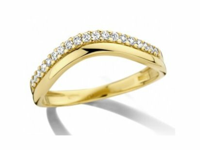 RING ZIRCONIA - 18kt Geelgoud | COLLECTION VANSCHOENWINKEL