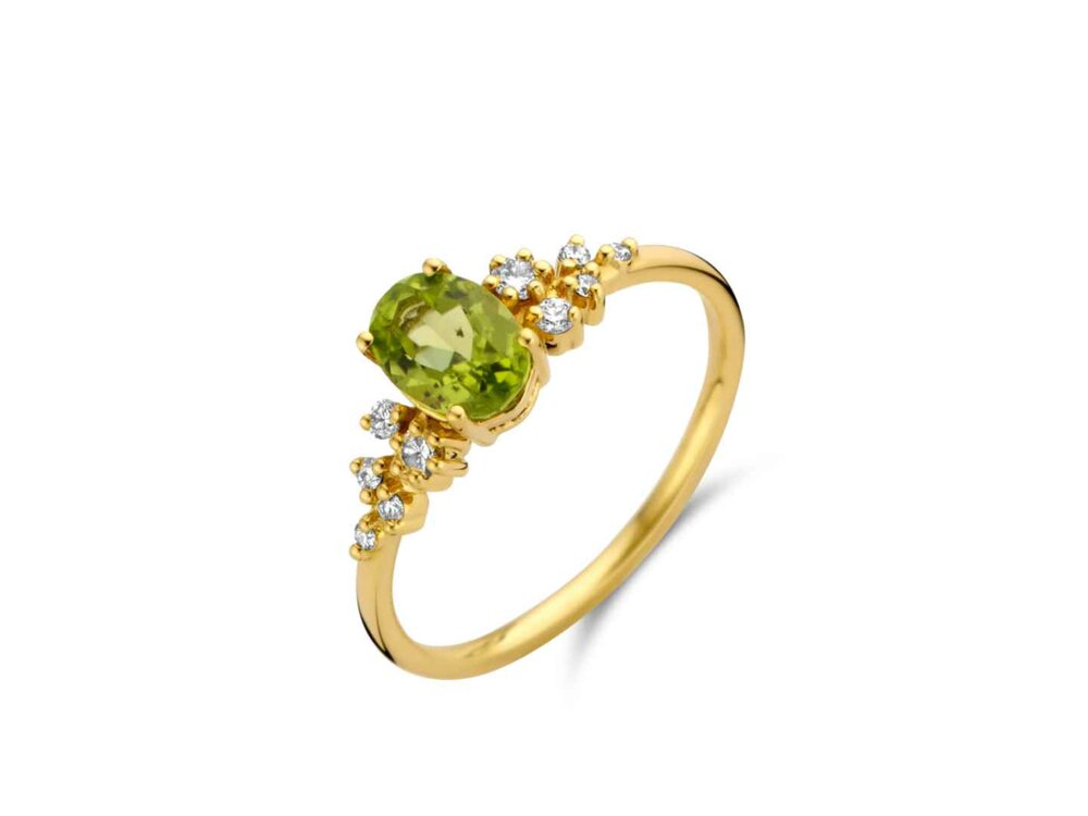 Ring kl.steen-Briljant - 18kt Geelgoud | COLLECTION VANSCHOENWINKEL