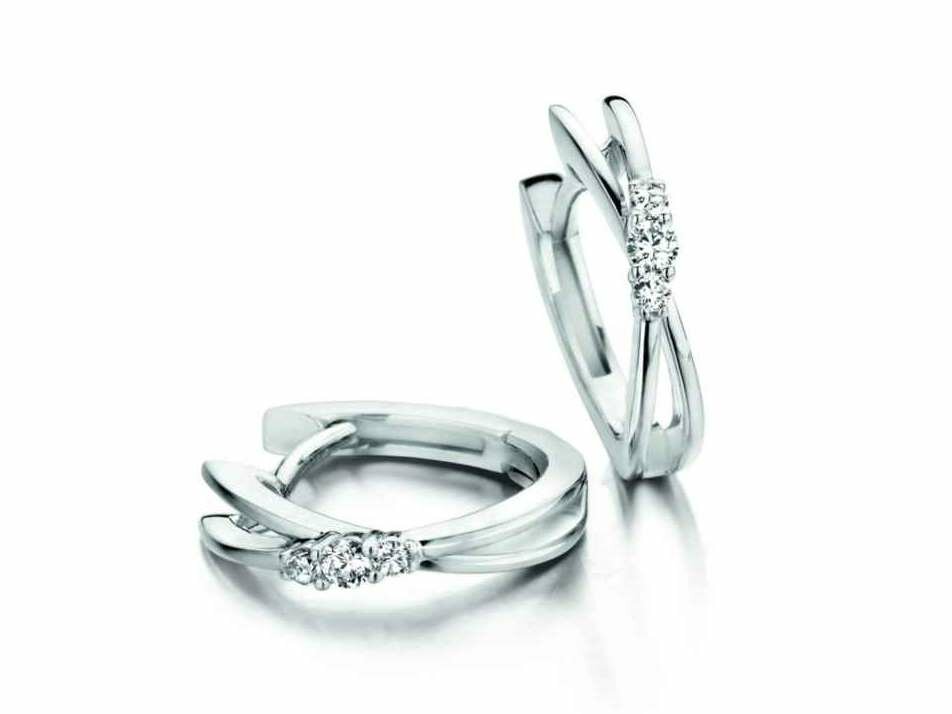 Oorbel Creolen Briljant - 18kt Witgoud | COLLECTION VANSCHOENWINKEL