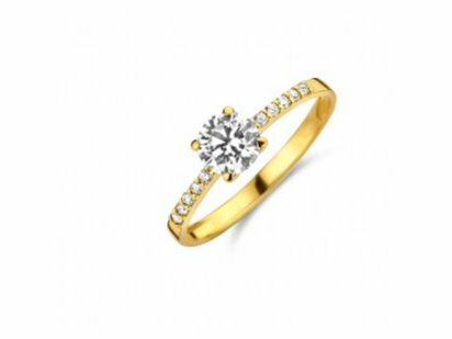 RING ZIRCONIA - 18kt Witgoud | COLLECTION VANSCHOENWINKEL