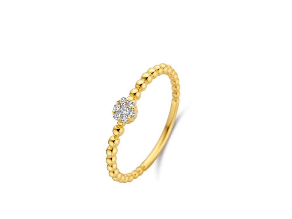 Ring Solitaire briljant - 18kt Geelgoud | COLLECTION VANSCHOENWINKEL